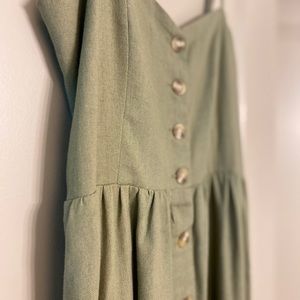 Fall green midi dress!